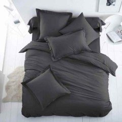 Maki Siyah 100x200 Tek Kişilik Lastikli Çarşaf Takımı