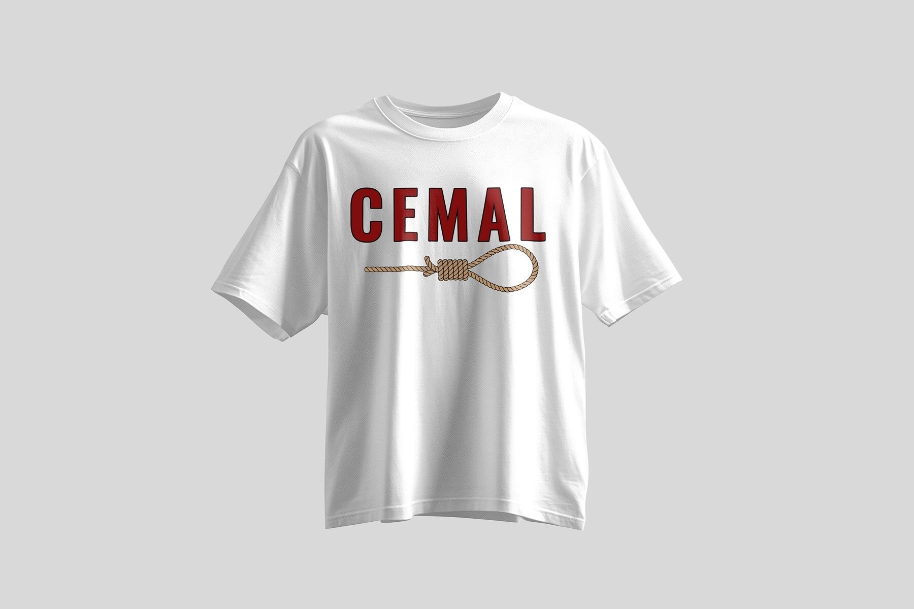 Tolga Turan Özel Seri Unisex Kısa Kollu Cemal Paşa Baskılı Beyaz Tshirt