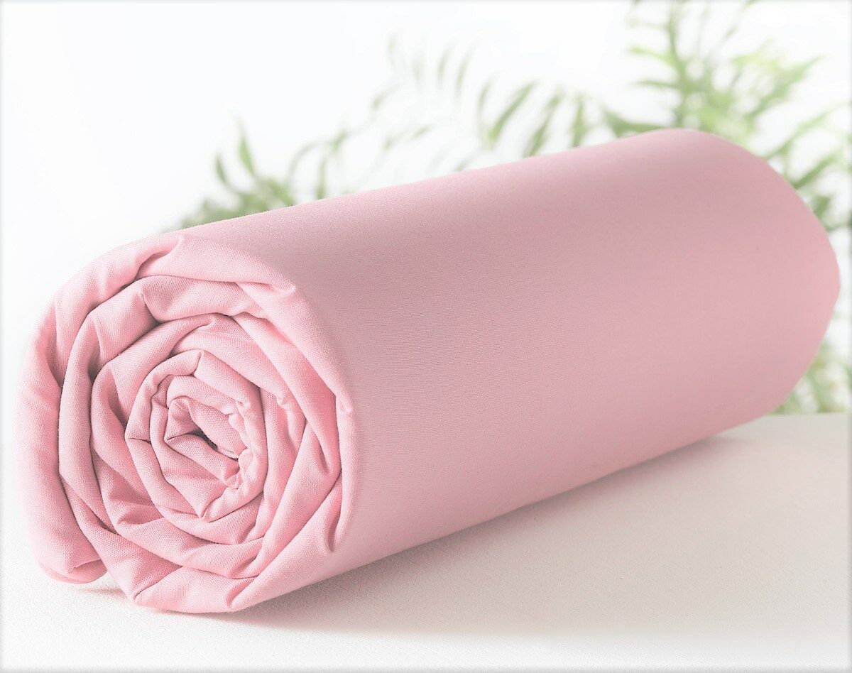 Maki Home Yüzde Yüz Pamuklu Pembe Yastık Kılıfsız 180x200 Battal Boy Lastikli Çarşaf