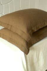 Maki Home %100 Pamuklu Volanlı Süs Dikişli Sütlü Kahve 2 Adet 50x70 Yastık Kılıfı
