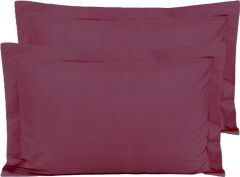 Maki Home %100 Pamuklu Volanlı Süs Dikişli Koyu Lila 2 Adet 50x70 Yastık Kılıfı
