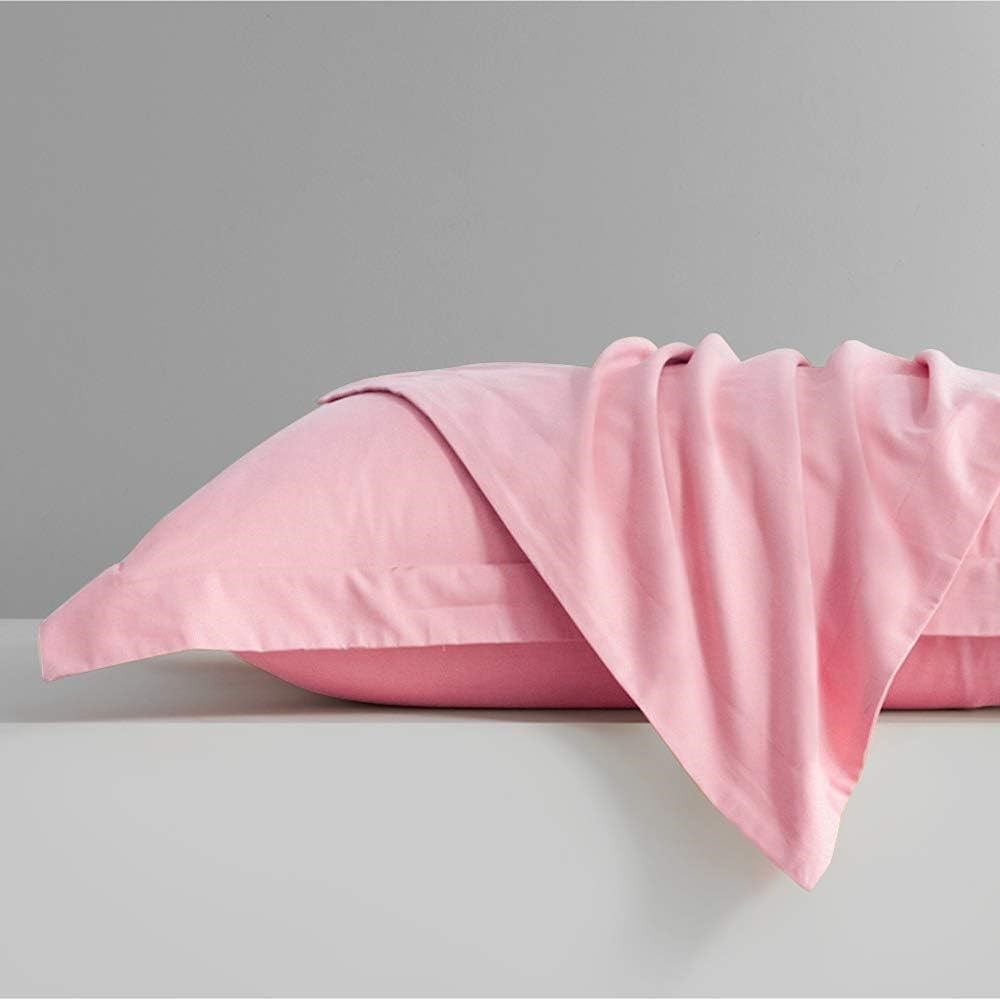 Maki Home %100 Pamuklu Volanlı Süs Dikişli Pembe 2 Adet 50x70 Yastık Kılıfı