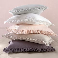 Maki Home %100 Pamuklu Fırfırlı Gri 240x220+2*(50x70) Battal Boy Nevresim ve Yastık Kılıfı Seti