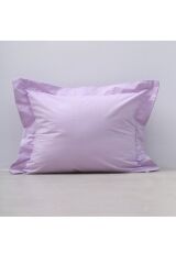 Maki Home %100 Pamuklu Volanlı Süs Dikişli Lila 2 Adet 50x70 Yastık Kılıfı