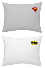 Maki Home Yüzde Yüz Pamuklu Süper Kahramanlar Batman Superman İki Adet 50x70 Yastık Kılıfı