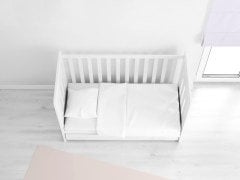 Maki %100 Pamuk Beyaz Ranforce Bebek Nevresim Takımı