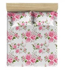 Maki Pamuklu Lamus 160x200 Çift Kişilik Lastikli Çarşaf Takımı