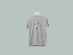 Kaliteli Penye Kadın Erkek Yetişkin Baskılı Beyaz Gri Siyah Tshirt Kelebekler Gri