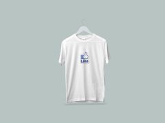 Kaliteli Penye Kadın Erkek Yetişkin Baskılı Beyaz Gri Siyah Tshirt Like Logo Beyaz