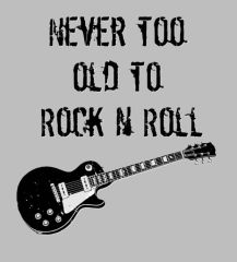 Kaliteli Penye Kadın Erkek Unisex Yetişkin Baskılı Beyaz Gri Tshirt Rock n Roll Tişört Gri
