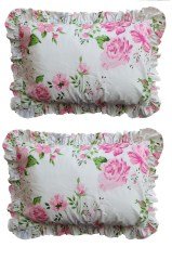 Makiteks %100 Pamuklu Lamus Fırfırlı İki Adet 50x70 Yastık Kılıfı