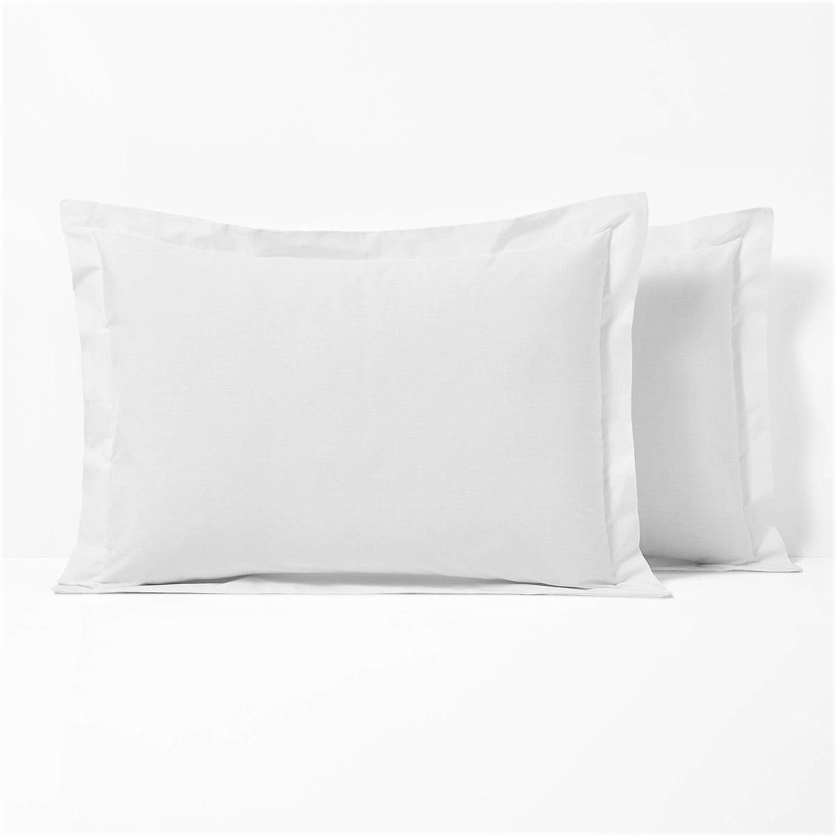 Makiteks %100 Pamuklu Volanlı Süs Dikişli Kırık Beyaz 2 Adet 50x70 Yastık Kılıfı