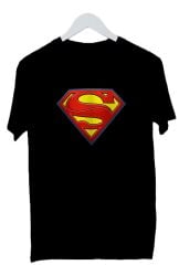Üçlü Kaliteli Erkek Çocuk Baskılı Siyah Tshirt 5 6 7 8 9 10 11 12 13 14 yaş superman spiderman hulk