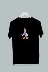 Maki Home Kız Çocuk Daisy Duck Baskılı Siyah Tshirt 5 6 7 8 9 10 11 12 13 14 yaş disney miki mouse