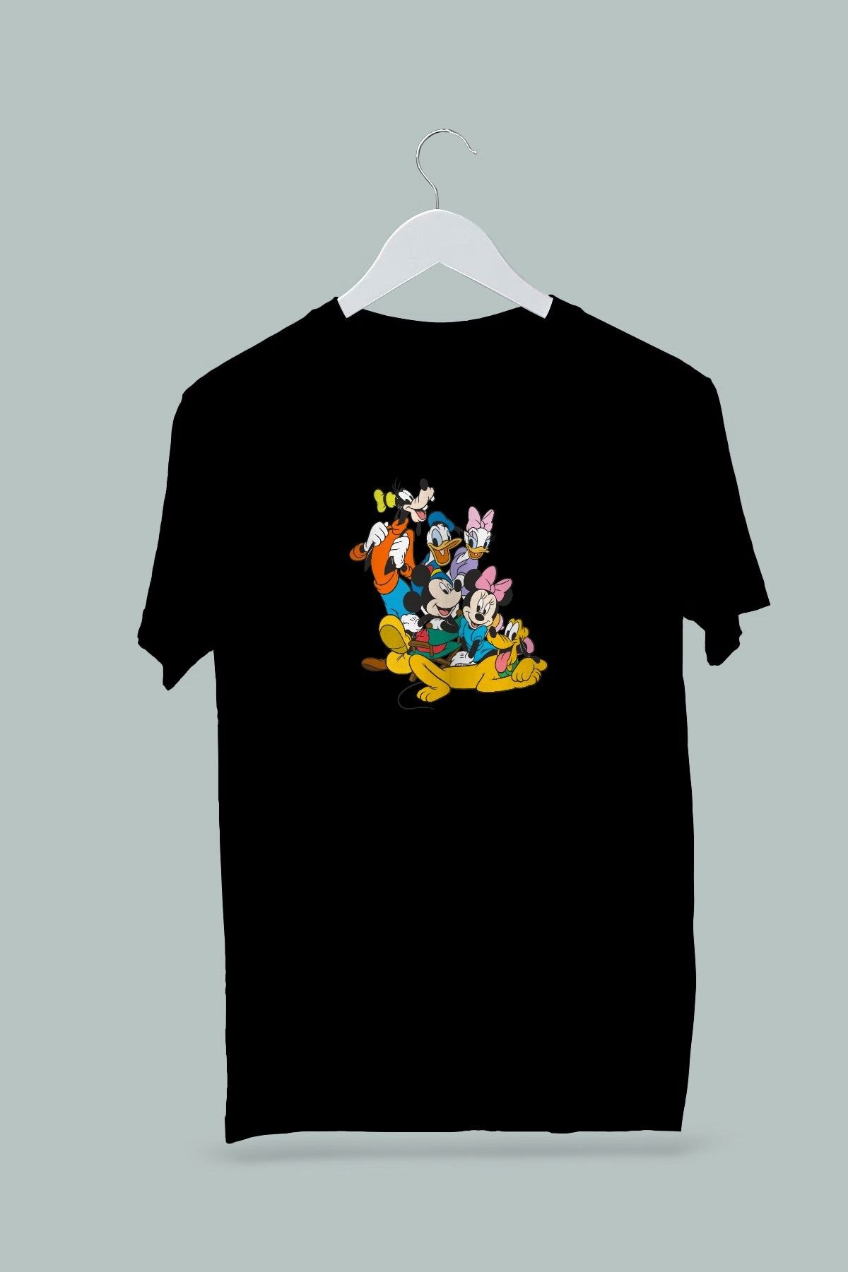 Maki Home Kız Çocuk Disney Arkadaslar Baskılı Siyah Tshirt 5 6 7 8 9 10 11 12 13 14 yaş