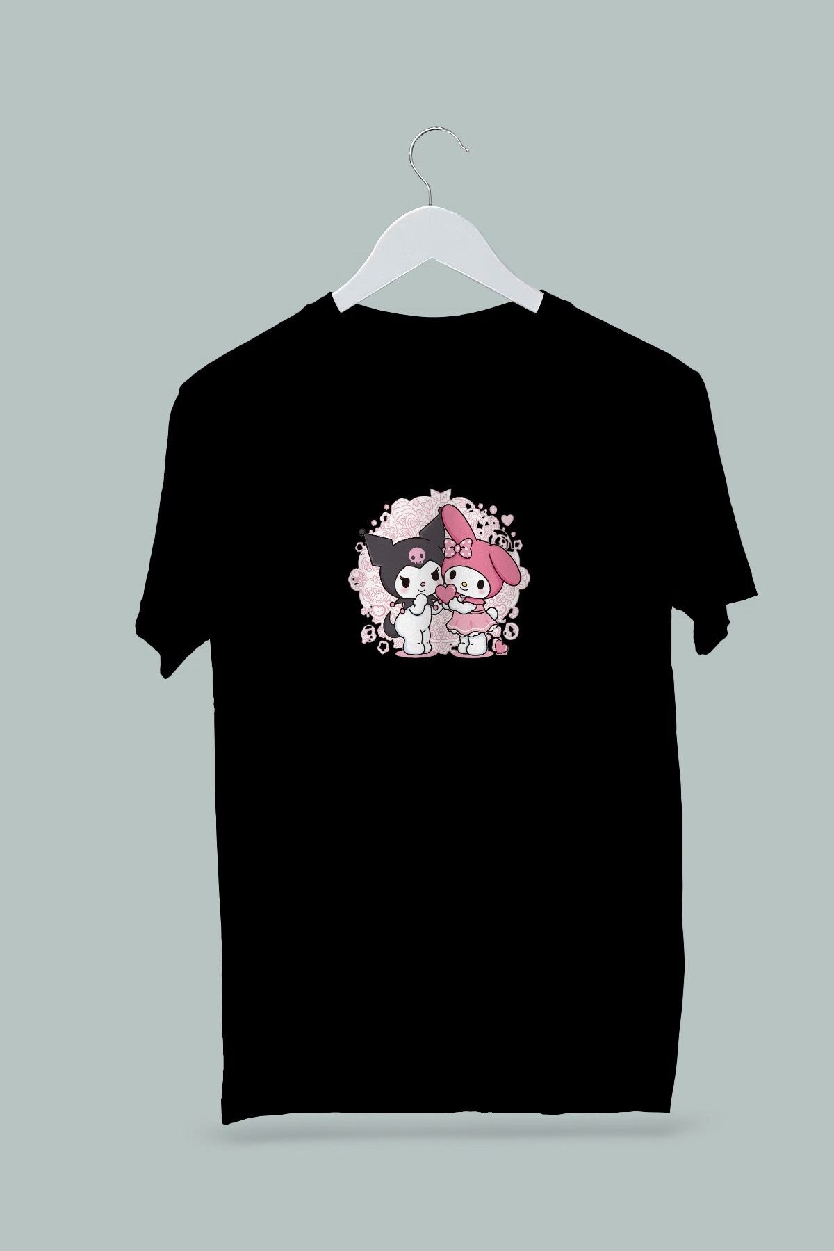 Maki Home Kız Çocuk Lilo Sticth III Baskılı Siyah Tshirt 5 6 7 8 9 10 11 12 13 14 yaş