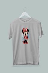 Maki Home Kız Çocuk Mini Mouse Baskılı Gri Tshirt 5 6 7 8 9 10 11 12 13 14 yaş