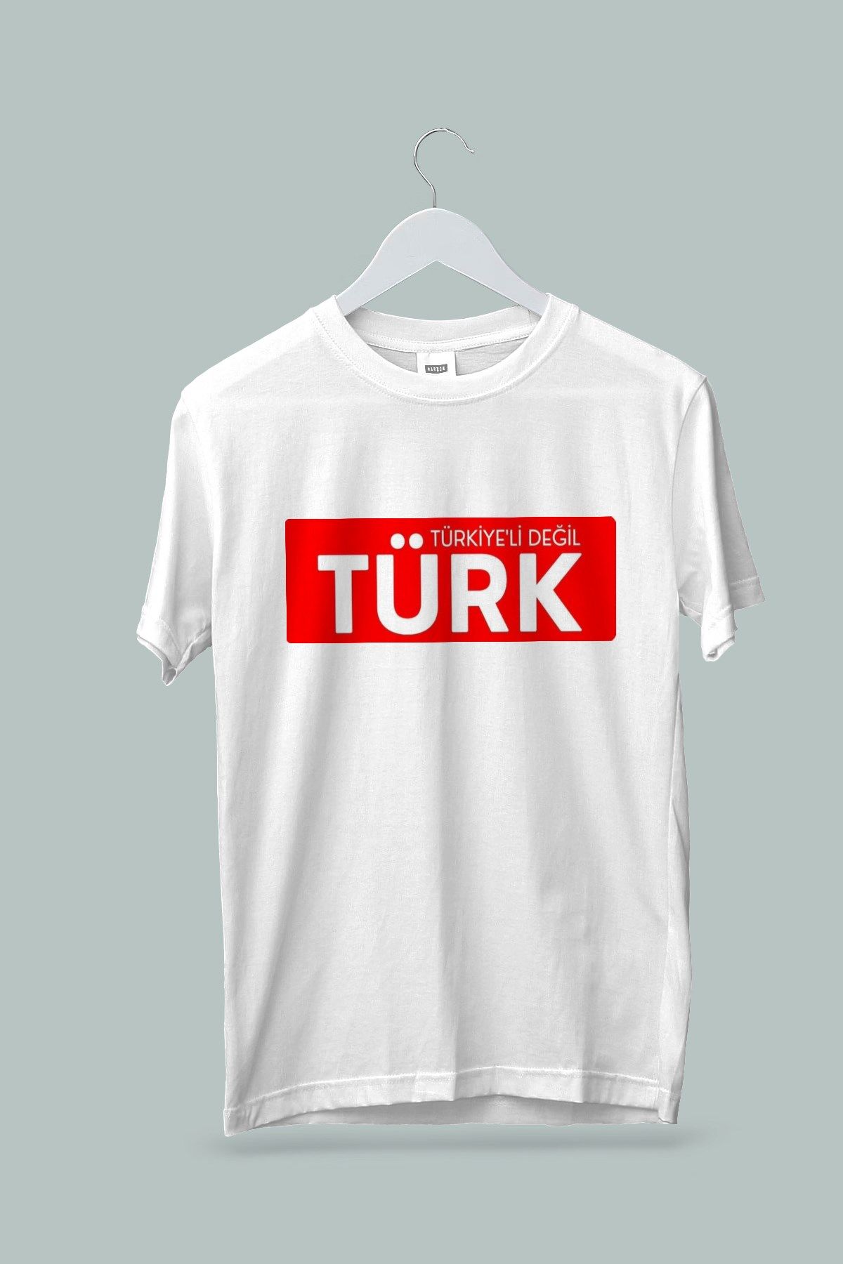 Maki Home Kadın Erkek Unisex Yetişkin Türkiyeli Değil Türk Baskılı Beyaz Tshirt