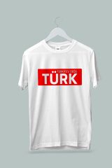 Maki Home Kadın Erkek Unisex Yetişkin Türkiyeli Değil Türk Baskılı Beyaz Tshirt