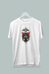 Maki Home Kadın Erkek Unisex Yetişkin Make Turks Gokturk Again III Baskılı Beyaz Tshirt