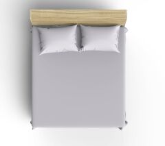 Maki Home Pamuklu Polycotton Gri 160x200+2*(50x70) Çift Kişilik Lastikli Çarşaf Takımı